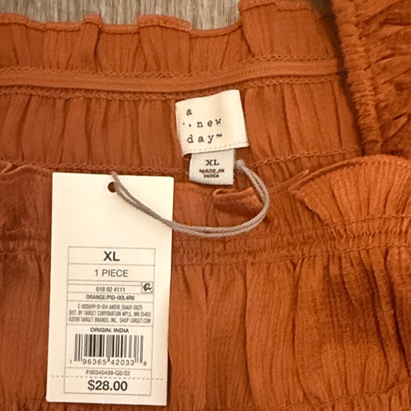 a new day Ruffled Smocked Blouse in Warm Brown - Picture 5 of 5